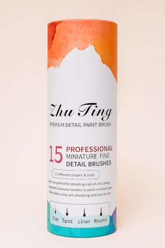 15 Parça Detay Boya Fırça Seti Akrilik Sulu Boya Yağlı Boya İçin Uygun Silindir Çantalı