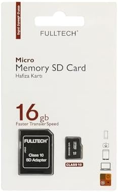 16 GB Micro SD Hafıza Kartı – 10, UHS-I, Yüksek Hız, Full HD Video Kayıt, Telefon, Tablet, Kamera, Drone, Navigasyon, Suya ve Darbeye Dayanıklı, (16, GB)