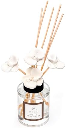 100 ml Ekru Orkide Taş Bambu Çubuklu Vanilya Sandal Oda Kokusu