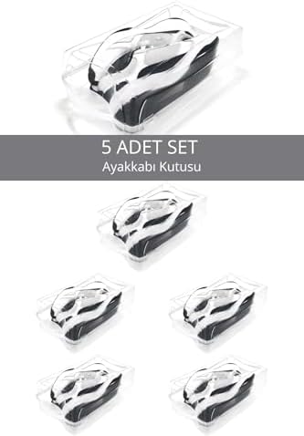 Life 5 Adet Şeffaf Erkek Kadın Ayakkabı Saklama Kutusu MIT1230