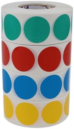, hazır al hızlı al PP Opak Daire İşaretleme Etiketi Rulo Etiket, 30mm x 30mm Çap 1000 Adet, Yuvarlak Yeşil Renkli Zemin Baskılı Kontrol Etiketi, Endüstriyel ve Masaüstü Barkod yazıcılar ile uyumludur. (Yeşil)