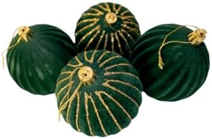 YILBAŞI TOPU 8 CM KADİFE 4'LÜ YEŞİL SÜS