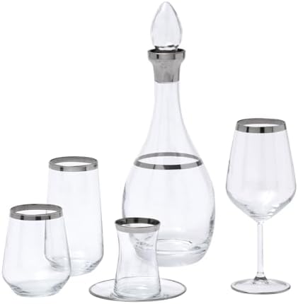 31 Parça Arty Platin Cam Sofra Takımı