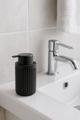 Serisi Siyah Banyo Seti, 5 Parça Akrilik 5 Litre Çöp Kovası, Sabunluk, Fırçalık Takımı - 3088