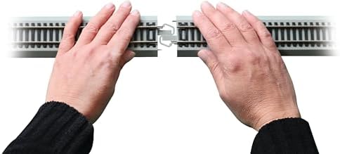 Trains - -Fit E-Z Track 9" Düz Yol (4/kart) - Nikel Gümüş Ray Gri Yol Yatağı ile - Yüksek Ölçekli