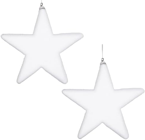 Yılbaşı Süsü Yılbaşı Yıldız 2'li Set Beyaz 19 Cm.