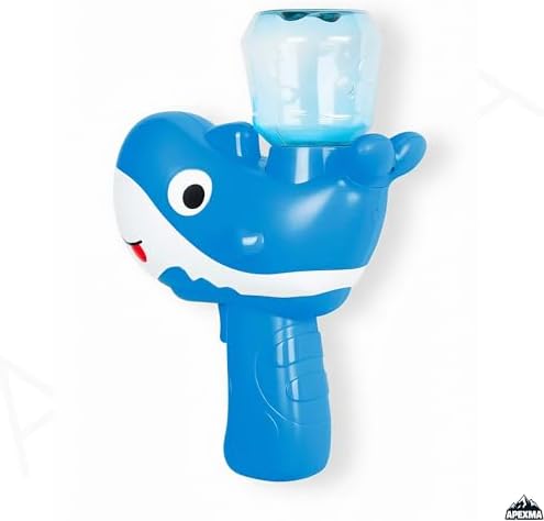 Oyuncak Şarjlı 120 ml Su Kapasiteli Su Şişesi Takılabilen Sevimli Balina Su Tabancası (Mavi)