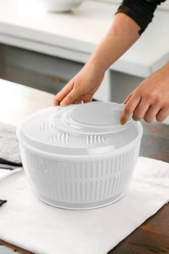 Salata Ve Sebze Kurutucu Pratik Salata Kurutucu - Meyve Sebze Yeşillik Yıkama Kurutma Kabı 4.5 Litre