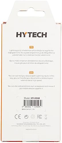 HY-XO48 Beyaz USB F to Lightning 10cm kablolu OTG Çevirici