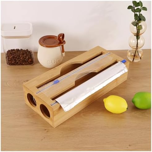 Streç Film ve Alüminyum Folyo Kesme Aparatı – Asılabilir ve Tezgah Üstü Kullanıma Uygun, Pratik 2’li Mutfak ve Restoran Set