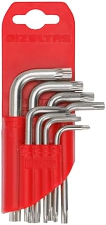 4910007108 Torx Allen Anahtarlar, Kırmızı/Siyah/Krom, 8'li