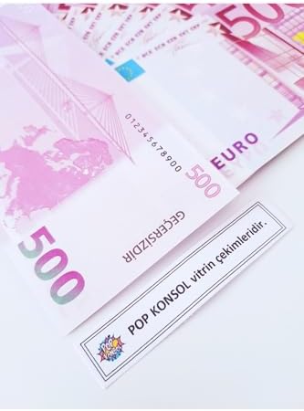 POP KONSOL 300 Adet 500 Euro Sahte Para Geçersiz Düğün Parası Parti Şaka Malzemesi PP191211