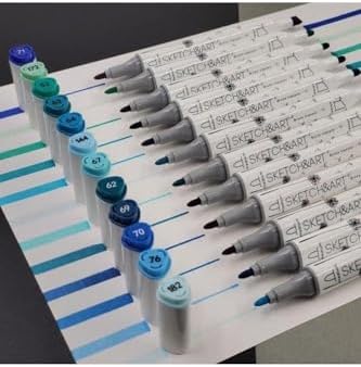 & Art Çift Taraflı Marker Kalem 12 Renk-Deniz