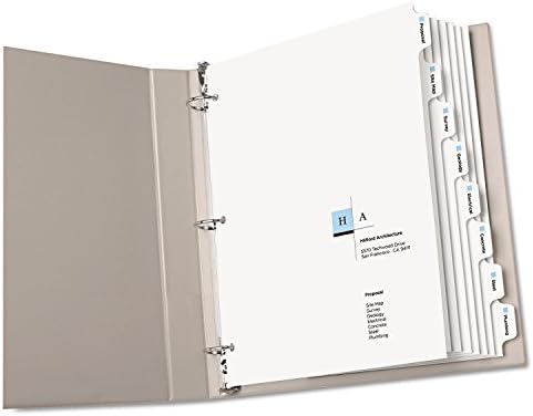 Baskı Bölücüler, Beyaz, 8 Tabs, 5 Takım (11552)