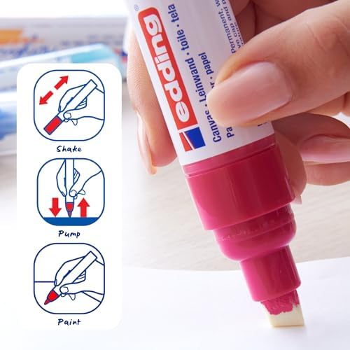 5300 Akrilik Markör 5'Li Set, Temel Renkler, 5 Akrilik Boya Kalemi Seti, İnce Yuvarlak Uç 1-2 mm