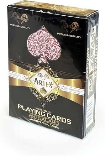 Artex Boy Plastik Poker Oyun Kağıdı (Casino Playing) (Kırmızı)