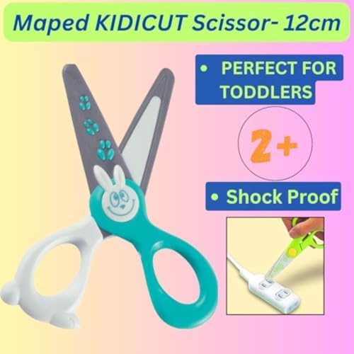 Ross Kidi Cut makas, 12 cm, çocuklar için fiberglas bıçaklı