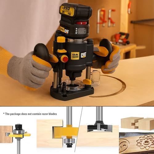 DX82B.3 18Volt Şarjlı Kömürsüz 6mm Devir Ayarlı Profesyonel Avuç İçi El Frezesi Formika Tıraşlama (Akü Dahil Değildir)