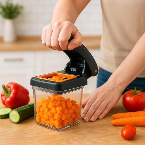 5’i 1 Arada Çok Fonksiyonlu Sebze Meyve Doğrayıcı & Rende | Büyük Hazneli, Pratik Hızlı Dilimleyici, Mutfak Kesme Aparatı