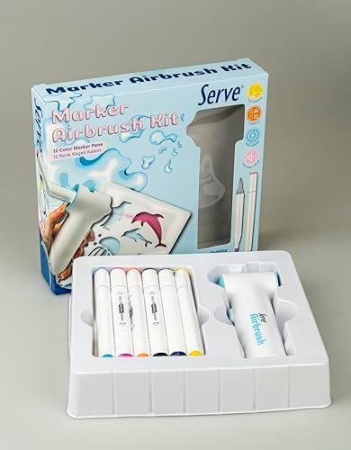 AIRBRUSH KIT 12 KEÇELİ KALEM İLE BİRLİKTE