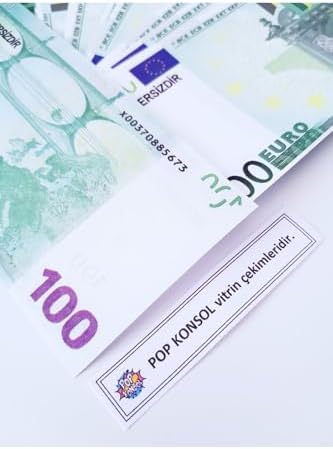 POP KONSOL 300 Adet 100 Euro Sahte Para Geçersiz Düğün Parası Parti Şaka Malzemesi PP191209