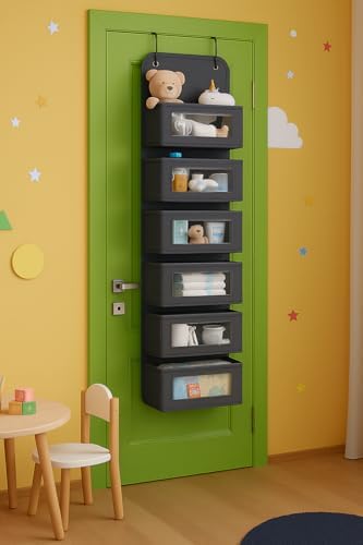 6 Katlı Kapı Arkası Düzenleyici Raf Bebek Eşyası Çocuk Odası Banyo Organizer