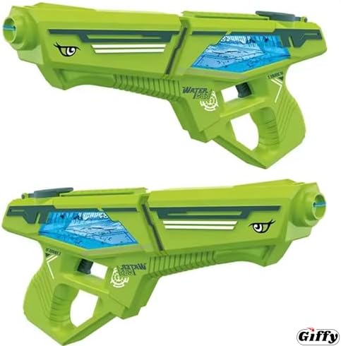 Oyuncak Otomatik Pilli Su Tabancası 10 Metreye Kadar Atış Atma Menzilli 800 ml Kapasiteli 40 cm boyutunda (Yeşil)