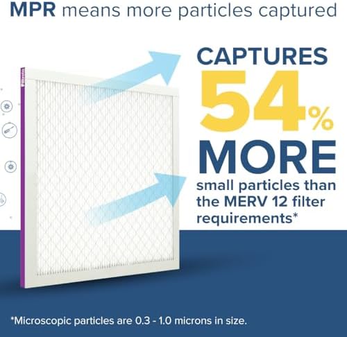 12x12x1 Hava Filtresi, MPR 1500, MERV 12, Sağlıklı Yaşam Ultra Alerjen 3 Aylık Pileli 1 İnç Hava Filtreleri, 2 Filtre