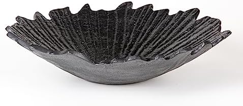 Dekoratif Metal Kase Siyah 35x8x34 Cm.