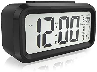 Optik Masaüstü Saat Takvim Termometre Siyah