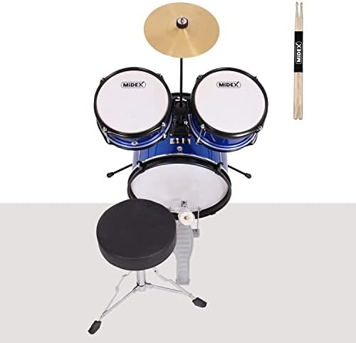 CD300X-BL Akustik Çocuk Baterisi Davulu Seti 5-14 Yaş İçin Full Set