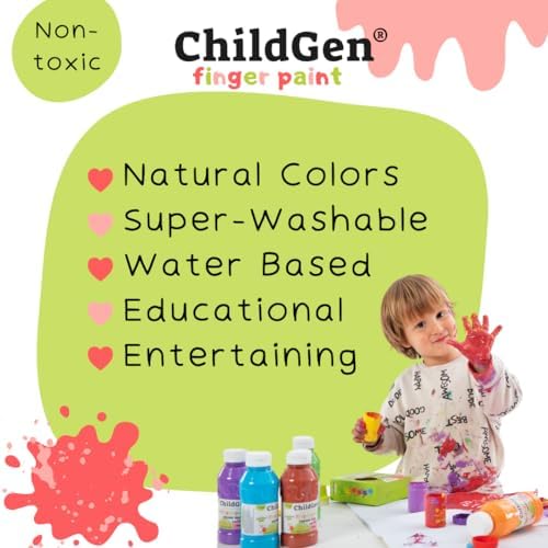 Süper Yıkanabilir Parmak Boya 350 Ml Şişe Kırmızı