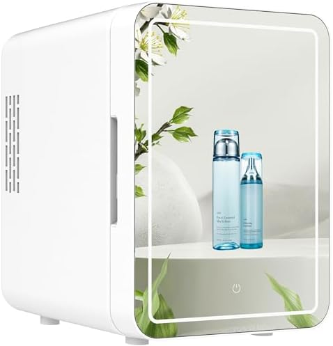 Mio 212 4L LED Işıklı Kozmetik Makyaj Krem ve Soğuk Ayarlı Taşınabilir Fridge Mini Dolap - Beyaz