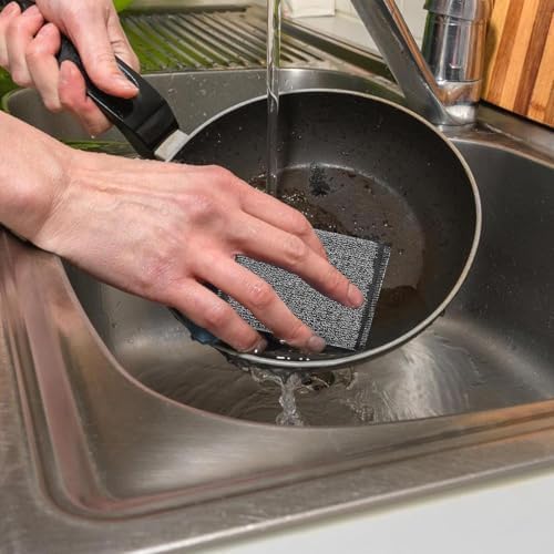 - İnox Paslanmaz Telli Bulaşık Süngeri, Çelik Uçlu Paslanmaz Bulaşık için Sünger, Sihirli Sünger - 3 Adet