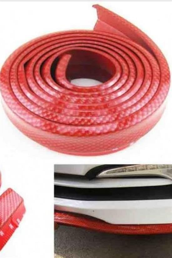Kırmızı Renkli 2,5 Metre Araba Oto Ön Tampon Koruyucu Kauçuk