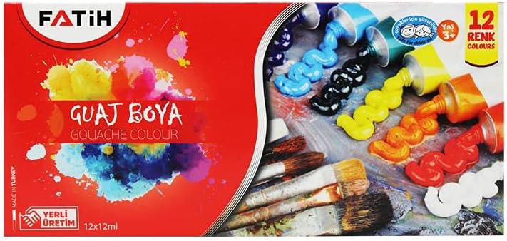 Guaj Boyası Tüplü 12 Renk 12 ml