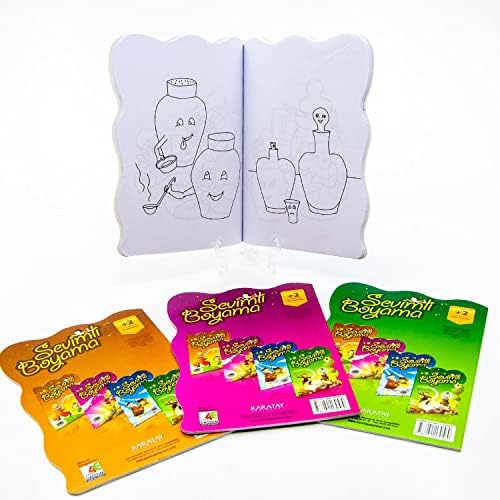 Çocuk Boyama Kitabı Sihirli Boyama Defterleri Boyama Seti Takım Boyama Paketi Anaokulu Kreş İlkokul Orta Okul 3 Yaş ve Üzeri Eğitici ve Öğretici Öğrenci Defteri (Sevimli Boyama)