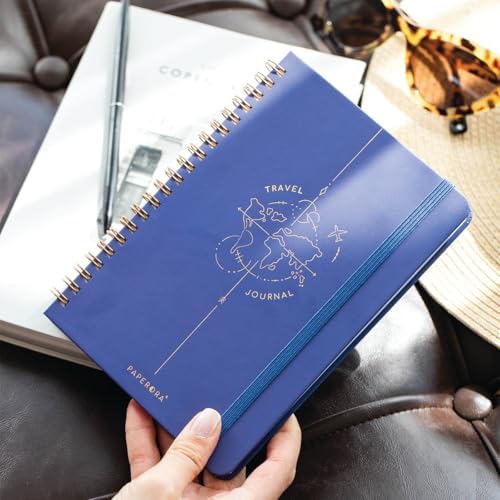 12,5 x 18 cm Spiralli Sert Kapak Lastikli Seyahat Defteri - Lacivert