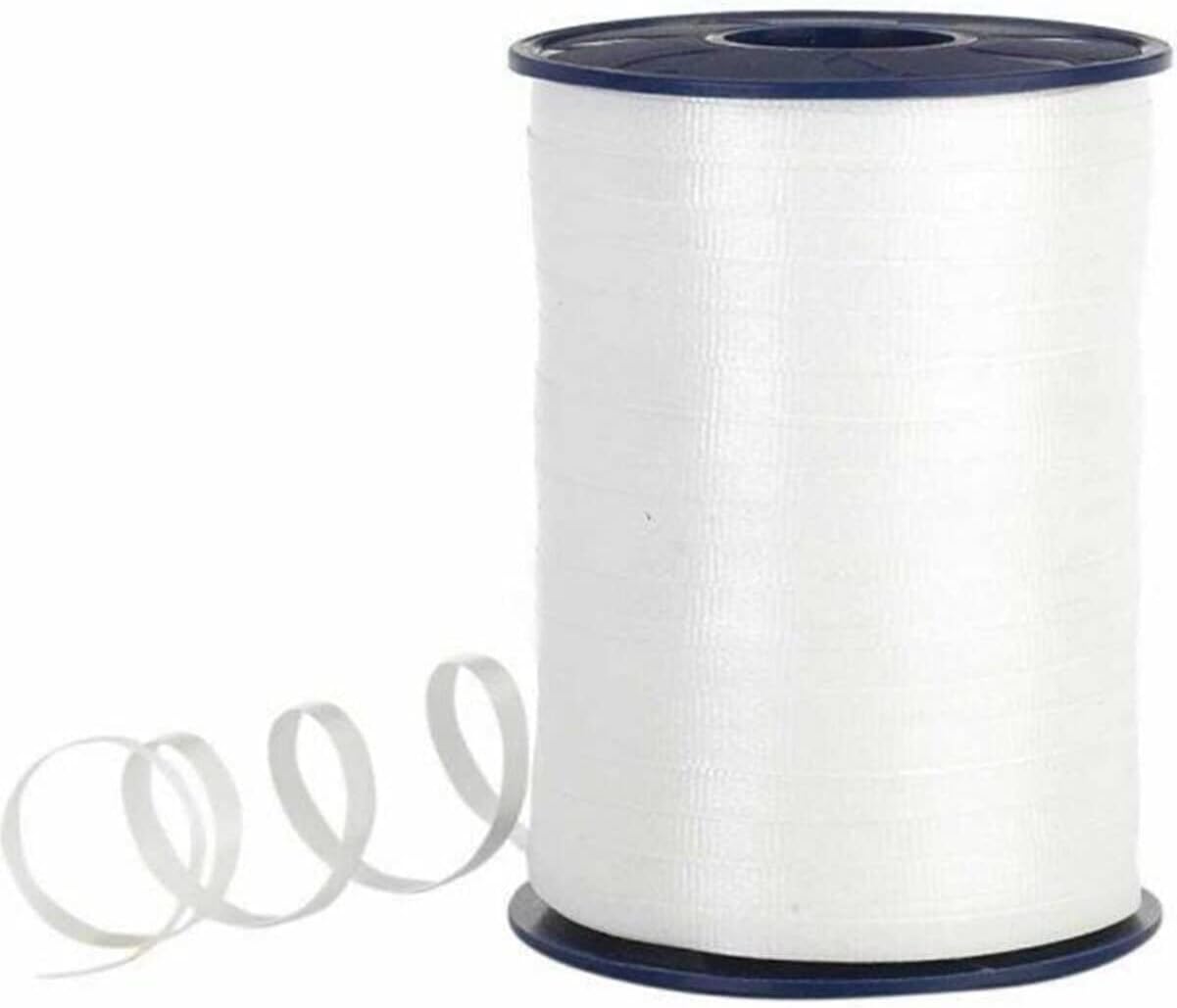 200 Metre Beyaz Renkli Düz Şerit Rafya 8 Mm Balon İpi Plastik Balon Süsleme Kurdelesi