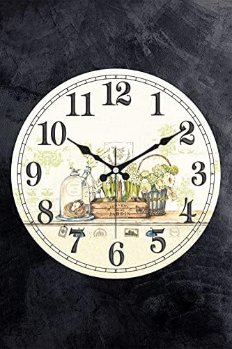 25 cm Akar Saniye Sessiz Mekanizma Plastik Cam Duvar Saati