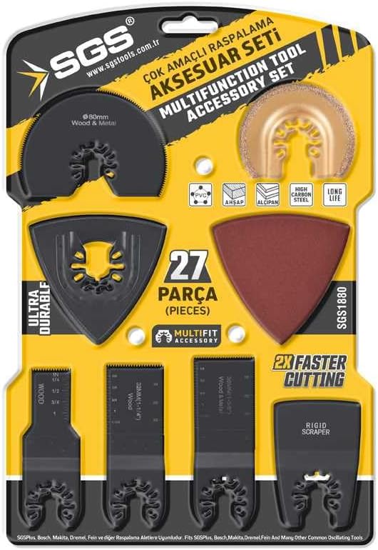 Multi- 27 Parça Kesici ve Raspalama Aksesuar Seti, Model SGS1880