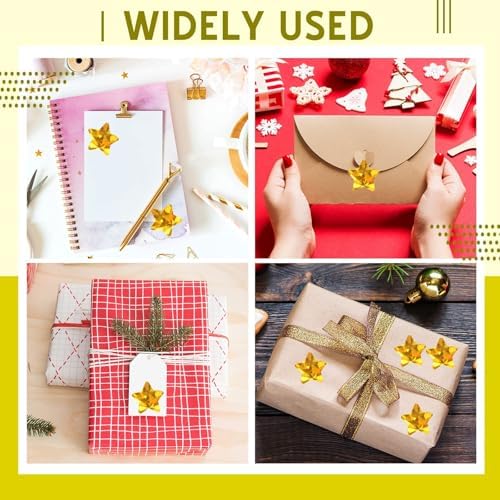 adet ödül çıkartması, 500 Adet Folyo Yıldız Metalik Rulo, 3.8cm Büyük Holografik Altın Yıldızlar, Sınıf ve Eğitim Kullanımı İçin - 500 Adet