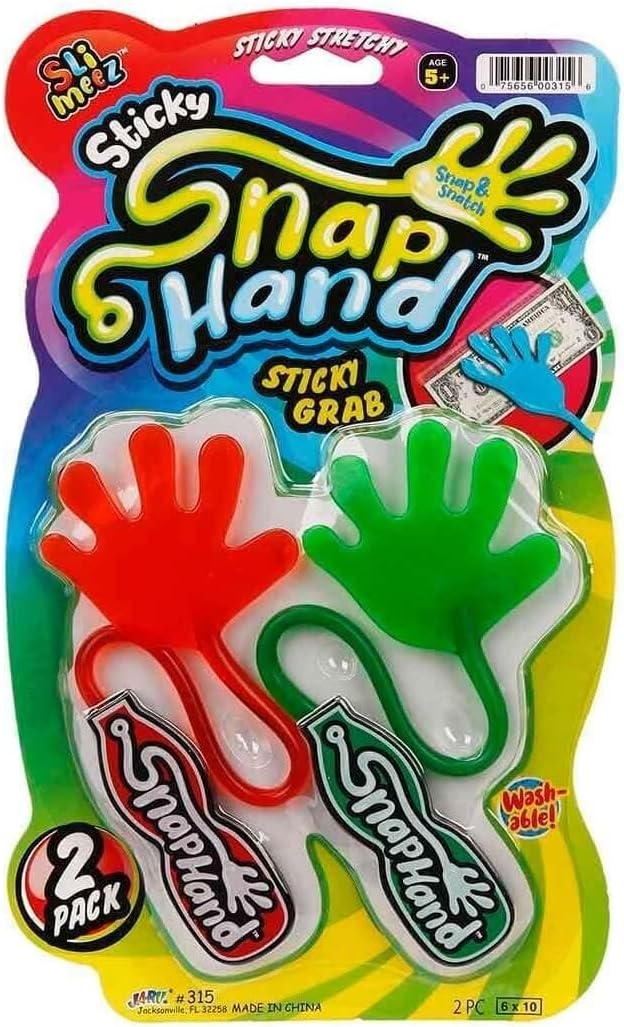 Jaru 2 Li Süper Esnek Eğlenceli Yapışkan El Hand Iki Renkli Yapışkan El 2 Li Set