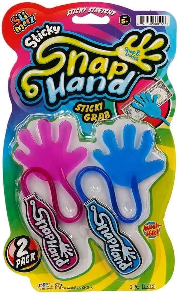 Jaru 2 Li Süper Esnek Eğlenceli Yapışkan El Hand Iki Renkli Yapışkan El 2 Li Set