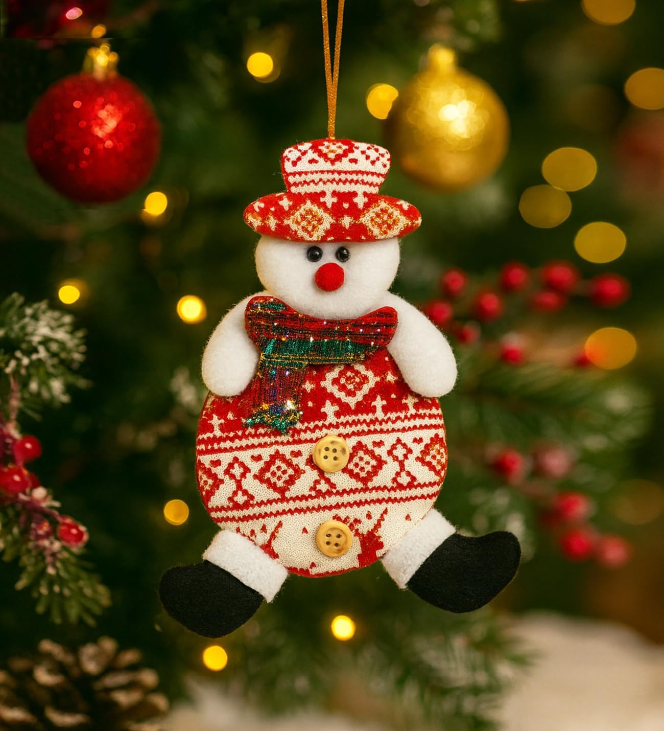 Yılbaşı Temalı Kardan Adam Ağaç Süsü