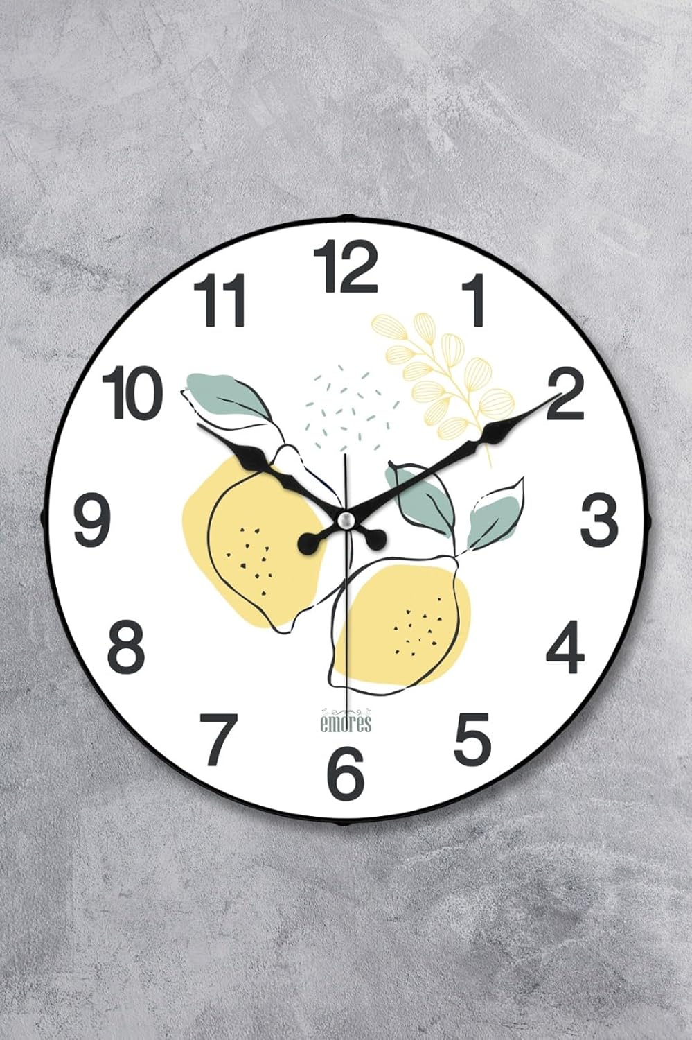 25 cm Akar Saniye Sessiz Mekanizma Plastik Cam Duvar Saati