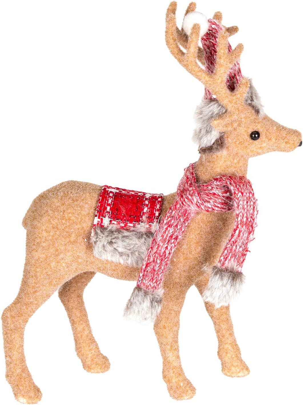 Yılbaşı Süsü Geyik Şapkalı Kahverengi 23x32 Cm.