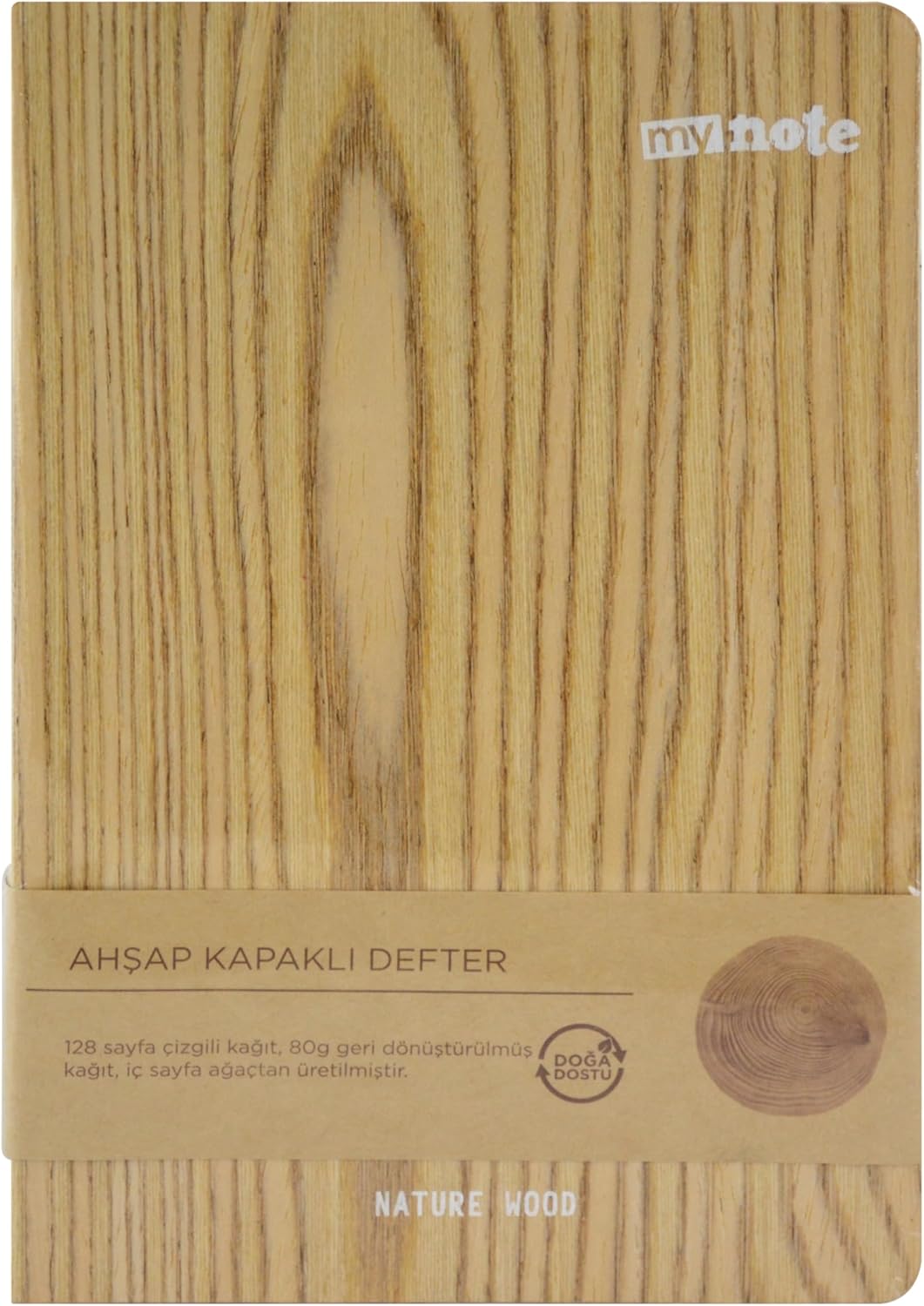 A5 Ahşap Kağıt Kaplı Defter Ahşap Rengi