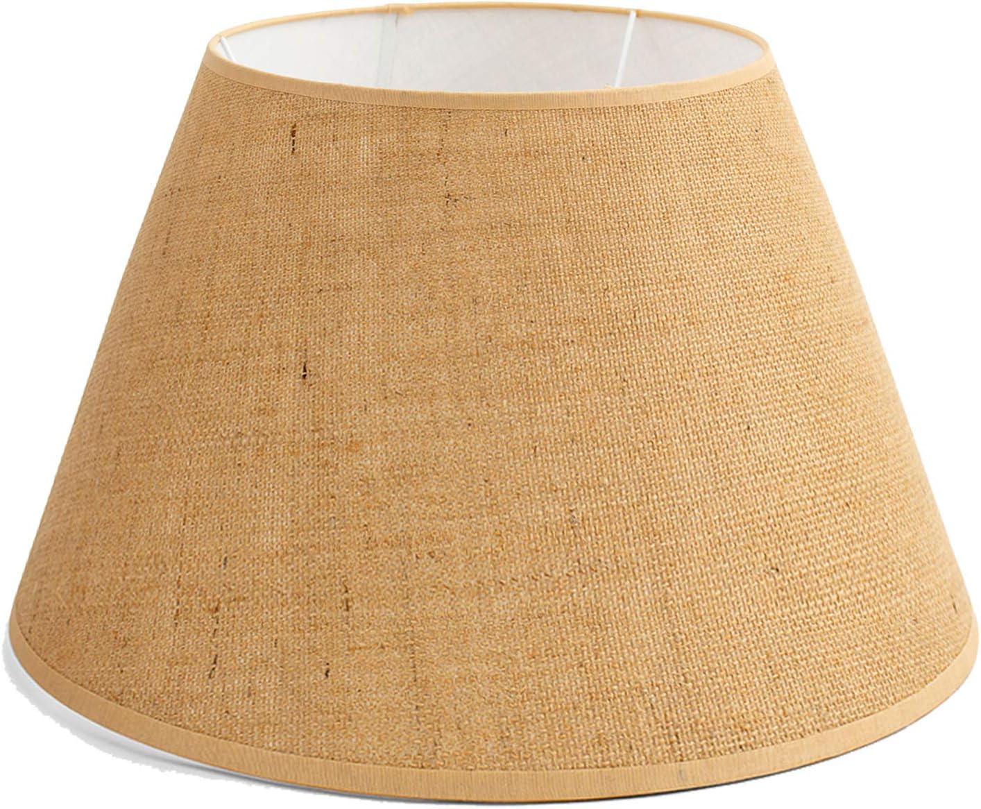 Doğal Jüt Kumaş Konik Masa Tavan Yer Lambası Başlığı 15x25x20