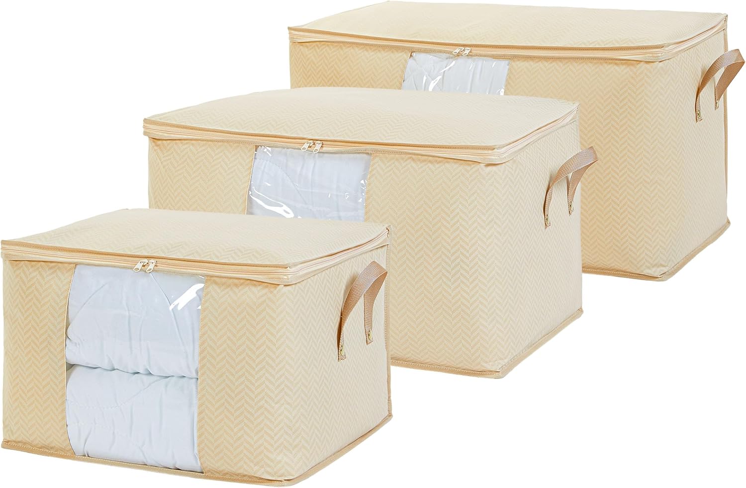 3'lü Pvc Pencereli Bej Hurç Set